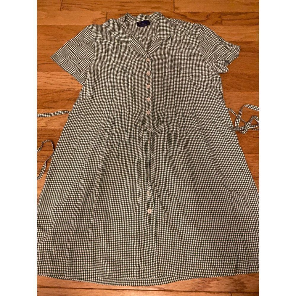 Charter Club, women's collared, half button, back tie casual dress size 10